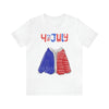 Patriotic Red, White and Blue Sweater T-shirt for the 4th of July Short Sleeve T-Shirt