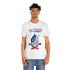Thumbs Up Patriotic Gnome Celebrating the 4th of July Short Sleeve T-Shirt