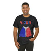 Patriotic Red, White and Blue Sweater T-shirt for the 4th of July Short Sleeve T-Shirt