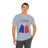 Patriotic Red, White and Blue Sweater T-shirt for the 4th of July Short Sleeve T-Shirt
