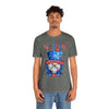 Brave and Patriotic Gnome on the 4th of July Short Sleeve T-Shirt