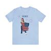 Let's Be Patriotic Flags and Fireworks Lady 4th of July Short Sleeve T-Shirt