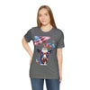 Mother Moo Patriotic USA Cow 4th of July Short Sleeve T-Shirt