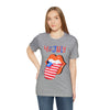 Patriotic Lips Being Funny on the 4th of July Short Sleeve T-Shirt