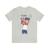 The Joy of Being Patriotic Lady Celebrating the Land of the Free 4th of July Short Sleeve T-Shirt