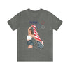 Cute Patriotic and Free Lady Celebrating the 4th of July Short Sleeve T-Shirt