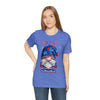 Home of the Brave Patriotic Gnome 4th of July Short Sleeve T-Shirt