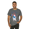 Sweet Land of Liberty Unicorn Red, White and Blue 4th of July Short Sleeve T-Shirt