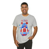 Patriotic Gnome Celebrating the 4th of July Short Sleeve T-Shirt