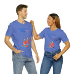 Happy Independence Day Red, White and Blue Cowboy Boots 4th of July Short Sleeve T-Shirt