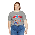 Oh My Stars! Chipmunk and Fireworks 4th of July Short Sleeve T-Shirt