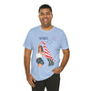 Cute Patriotic and Free Lady Celebrating the 4th of July Short Sleeve T-Shirt