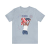 The Joy of Being Patriotic Lady Celebrating the Land of the Free 4th of July Short Sleeve T-Shirt