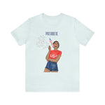 Life is Good When You're Free and Having Fun Patriotic Lady 4th of July Short Sleeve T-Shirt