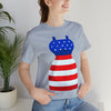 Patriotic Red, White and Blue Formal Dress 4th of July Short Sleeve T-Shirt