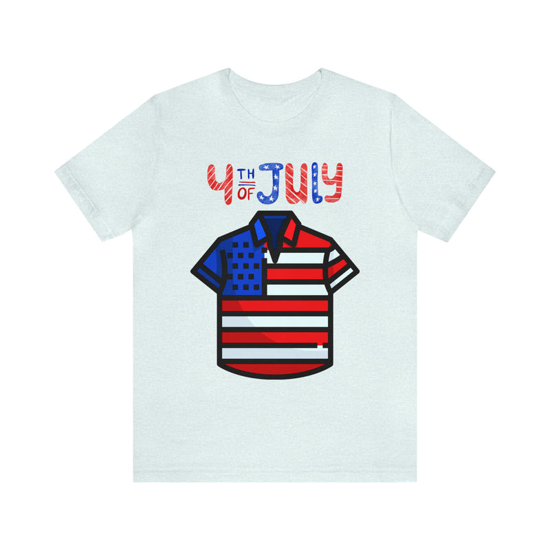 Patriotic Red, White and Blue Casual Shirt 4th of July Short Sleeve T-Shirt