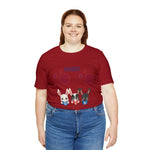 Adorable Patriotic Bunnies Celebrating the 4th of July Short Sleeve T-Shirt