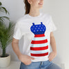 Patriotic Red, White and Blue Formal Dress 4th of July Short Sleeve T-Shirt