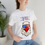 Patriotic and Proud Eagle 4th of July Short Sleeve T-Shirt