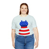 Patriotic Red, White and Blue Formal Dress 4th of July Short Sleeve T-Shirt