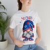 Home of the Brave Patriotic Gnome 4th of July Short Sleeve T-Shirt