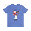 The Joy of Being Patriotic Lady Celebrating the Land of the Free 4th of July Short Sleeve T-Shirt
