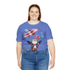 Mother Moo Patriotic USA Cow 4th of July Short Sleeve T-Shirt