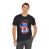 Patriotic Gnome Celebrating the 4th of July Short Sleeve T-Shirt