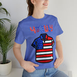 Patriotic Red, White and Blue Casual Shirt 4th of July Short Sleeve T-Shirt