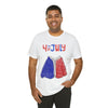 Patriotic Red, White and Blue Sweater T-shirt for the 4th of July Short Sleeve T-Shirt