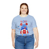 Patriotic Gnome Celebrating the 4th of July Short Sleeve T-Shirt