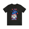 Home of the Brave Patriotic Gnome 4th of July Short Sleeve T-Shirt