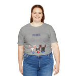 Adorable Patriotic Bunnies Celebrating the 4th of July Short Sleeve T-Shirt