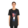 The Joy of Being Patriotic Lady Celebrating the Land of the Free 4th of July Short Sleeve T-Shirt