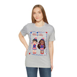 Celebrating 4th of July Patriotic Girls Short Sleeve T-Shirt