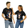 Mother Giraffe Happy 4th of July Short Sleeve T-Shirt