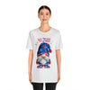Home of the Brave Patriotic Gnome 4th of July Short Sleeve T-Shirt