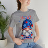 Home of the Brave Patriotic Gnome 4th of July Short Sleeve T-Shirt