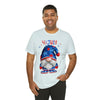 Home of the Brave Patriotic Gnome 4th of July Short Sleeve T-Shirt