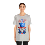 Brave and Patriotic Gnome on the 4th of July Short Sleeve T-Shirt