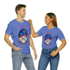 Home of the Brave Patriotic Gnome 4th of July Short Sleeve T-Shirt