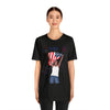 The Joy of Being Patriotic Lady Celebrating the Land of the Free 4th of July Short Sleeve T-Shirt