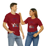 Adorable Patriotic Bunnies Celebrating the 4th of July Short Sleeve T-Shirt