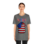 Patriotic Red, White and Blue Casual Shirt 4th of July Short Sleeve T-Shirt