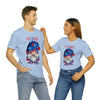 Home of the Brave Patriotic Gnome 4th of July Short Sleeve T-Shirt
