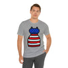 Patriotic Red, White and Blue Lady Casual Dress 4th of July Short Sleeve T-Shirt