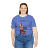 Let's Be Patriotic Flags and Fireworks Lady 4th of July Short Sleeve T-Shirt