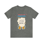 Cheers to Freedom Let's Have a Beer Red Sparkles 4th of July Short Sleeve T-Shirt