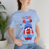 Patriotic Gnome Celebrating the 4th of July Short Sleeve T-Shirt