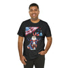 Mother Moo Patriotic USA Cow 4th of July Short Sleeve T-Shirt